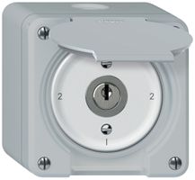 AP-Schlüsselschalter robusto Wechselschalter 16A 250V 86×86mm grau