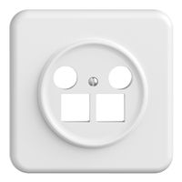 UP-Abdeckset Sdue QMI, f.EASYNET-Multimediadose 5…2000MHz, f.2×RJ45 S-One, ws