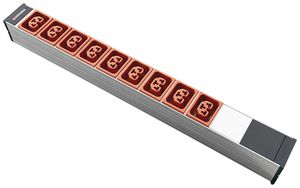 Presa multipla 19" PDU-Line 9×IEXC13/C19 3m CEE16 1UA arancione