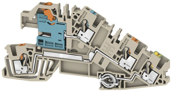 Borne d'installation Weidmüller AITB 2.5 BB NDT-L-PE PUSH IN 3 étages