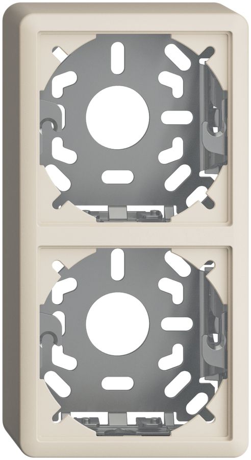 Kappe mit Grundplatte 2×39mm crema für Kombination FX vertikal/horizontal