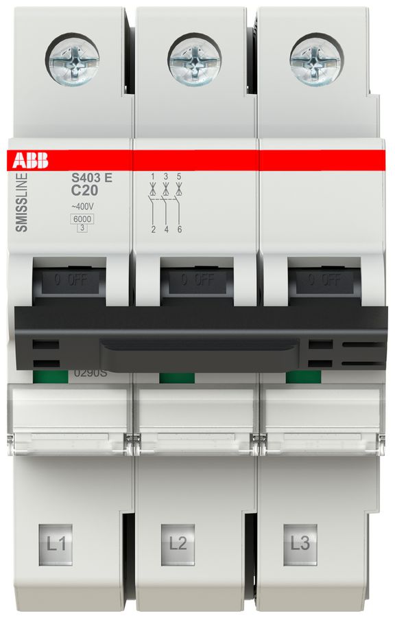 Leitungsschutzschalter SMISSLINE TP S 3×20A C 6kA