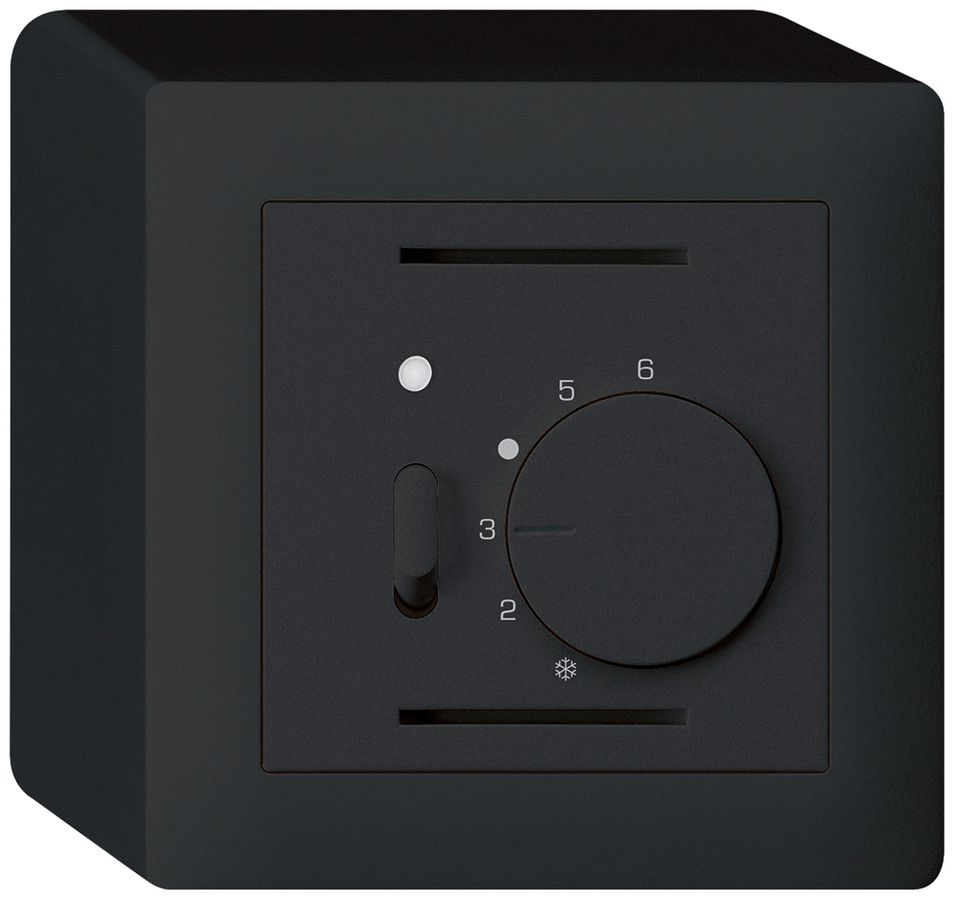 Termostato ambiente AP kallysto nero con interruttore