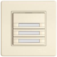 UP-KNX-Taster RGB EDIZIO.liv SNAPFIX® Temperaturfüh.o.LED Pap.6×T 1-Tbed.cr