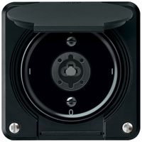 Interrupteur à clé ENC robusto interrupteur en/hors 1 pôle 16A 250V 86×86mm noir
