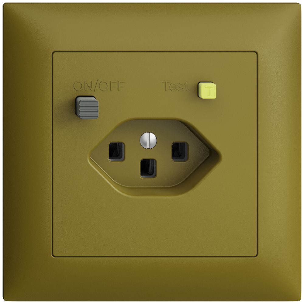 Prise ENC EDIZIOdue T23 FI 30mA FMI, olive