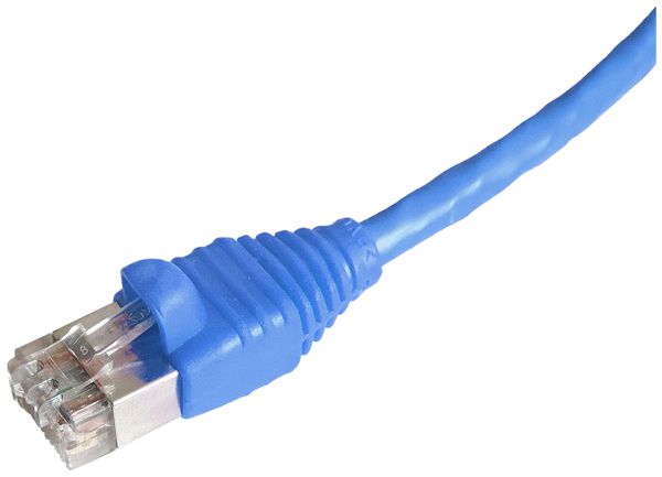 Câble patch Dätwyler CU RJ45 20m bleu U/UTP Kat.6