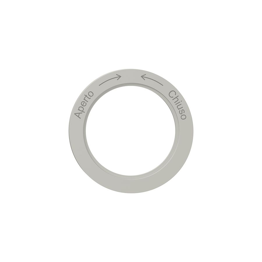 Kennscheibe NEVO, f.Drehschalter, Aperto-> <-Chiuso, lichtgrau