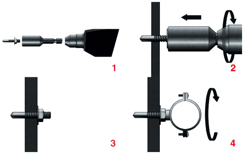 Gewinde-Bohrschraube 6-kant Torab M6