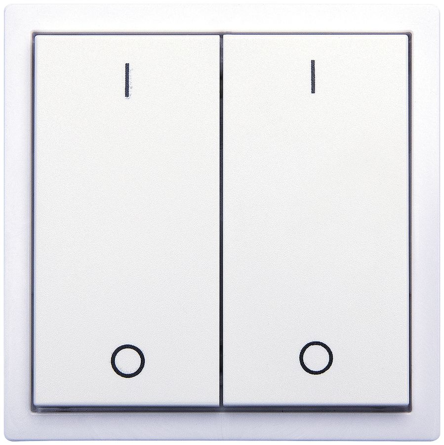 Poussoir RF AP ALADIN Turo, EnOcean, 4C/2T, I/O, sans piles, blanc