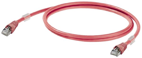 Patchkabel Weidmüller CabinetLine Cat.6 LSZH RJ45/RJ45 0.5m rot