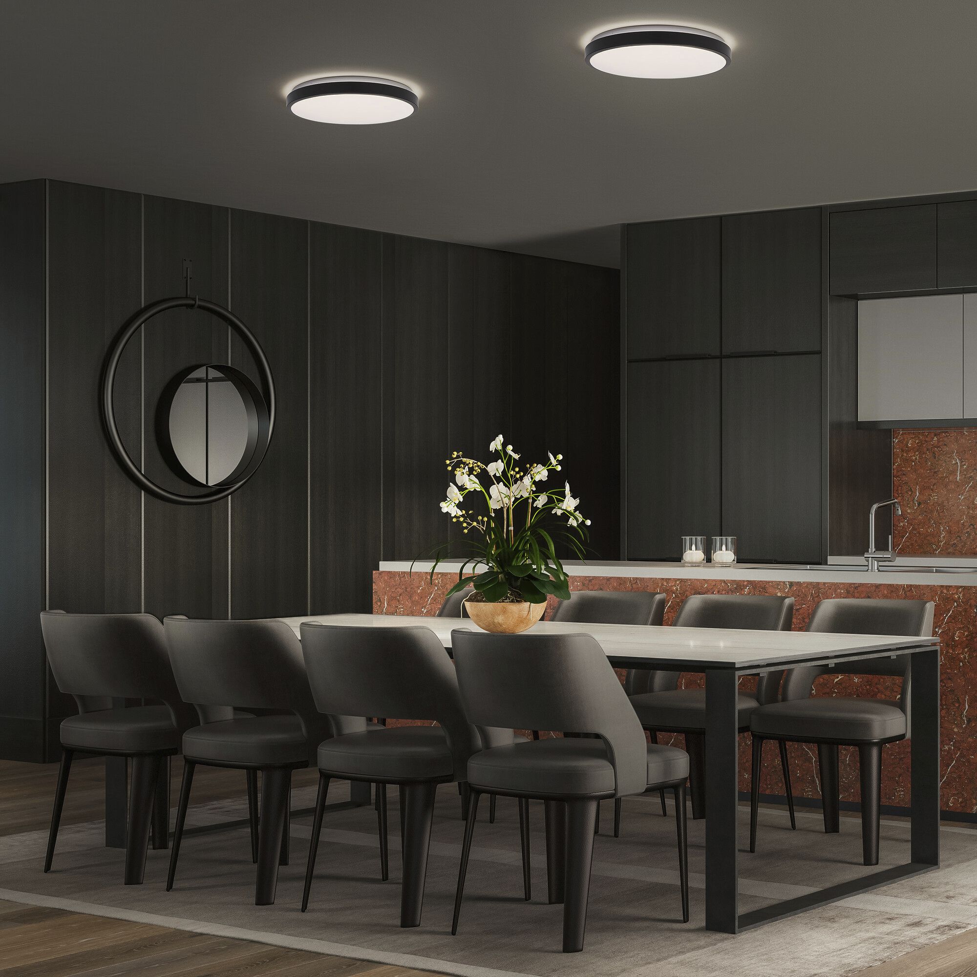 LED-Deckenleuchte LEDVANCE ORBIS LONDON 16W 1000lm 3000K Ø280mm schwarz