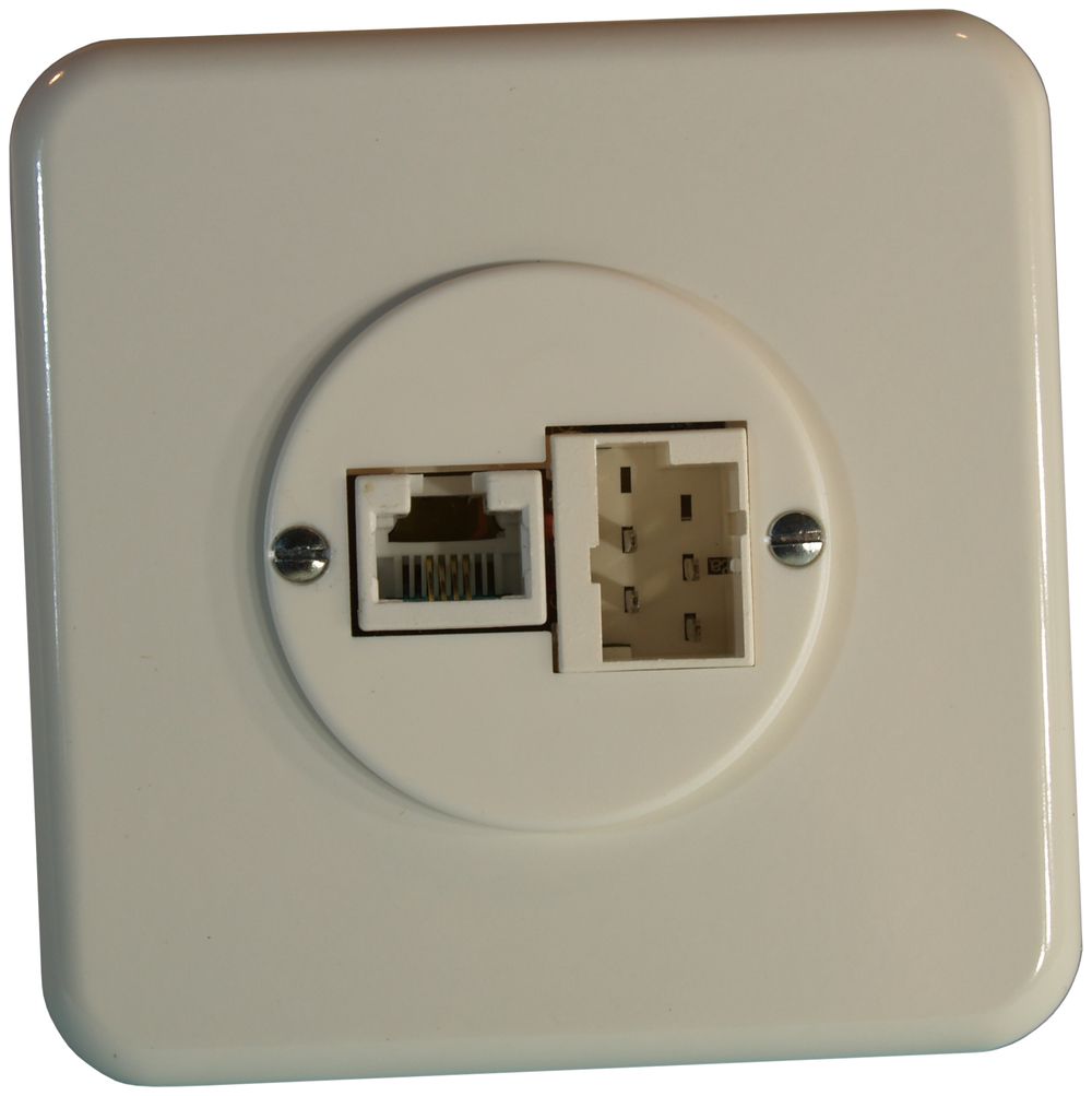 UP-Anschlussdose EDIZIOdue RJ45/TT83 weiss