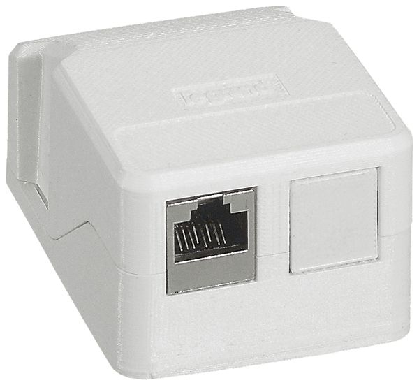 Boîtier AP Legrand 1 ou 2 connexions Keystone blanc