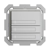 UP-KNX-Taster RGB EDUE, 250mW, o.LED, m.Papiereinlage, 3×Taste, 1×Tastenb., hgu