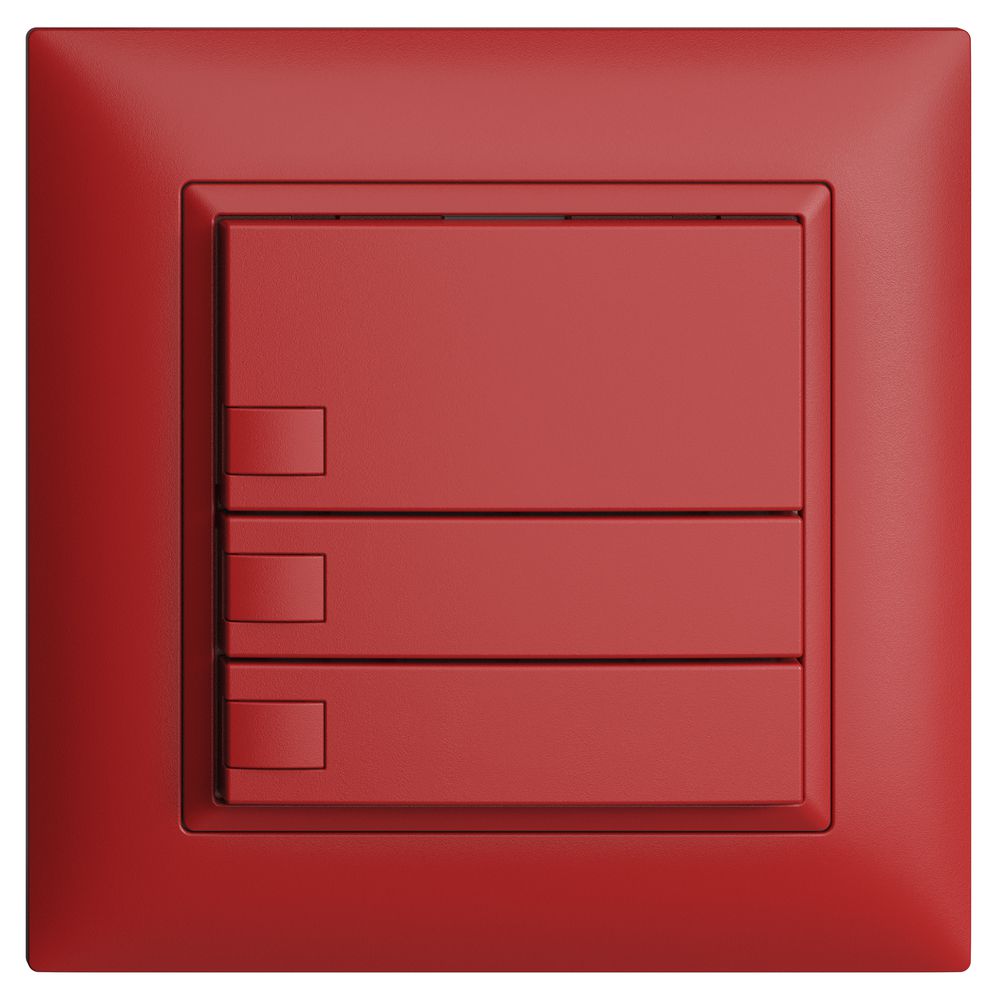 UP-KNX-Taster RGB EDUE FMI, 250mW, o.LED, 3×Taste, 1×Tastenb., ber