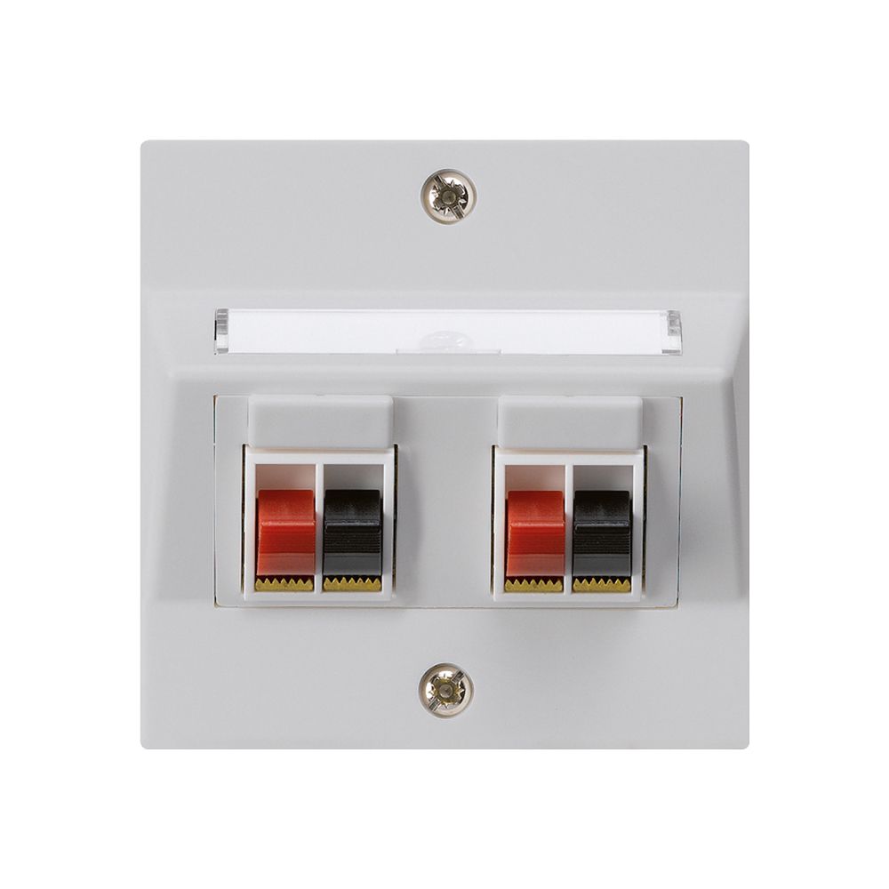 Prise ENC audio kallysto 2-fois gris clair borne à étrier pour 2 haut-parleurs