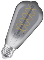LED-Lampe LEDVANCE Vintage Edison E27 7.8W 360lm 1800K DIM Ø64×140mm rauchig