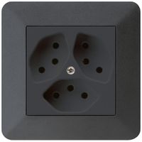 UP-Steckdose kallysto.trend 3×T13 schwarz