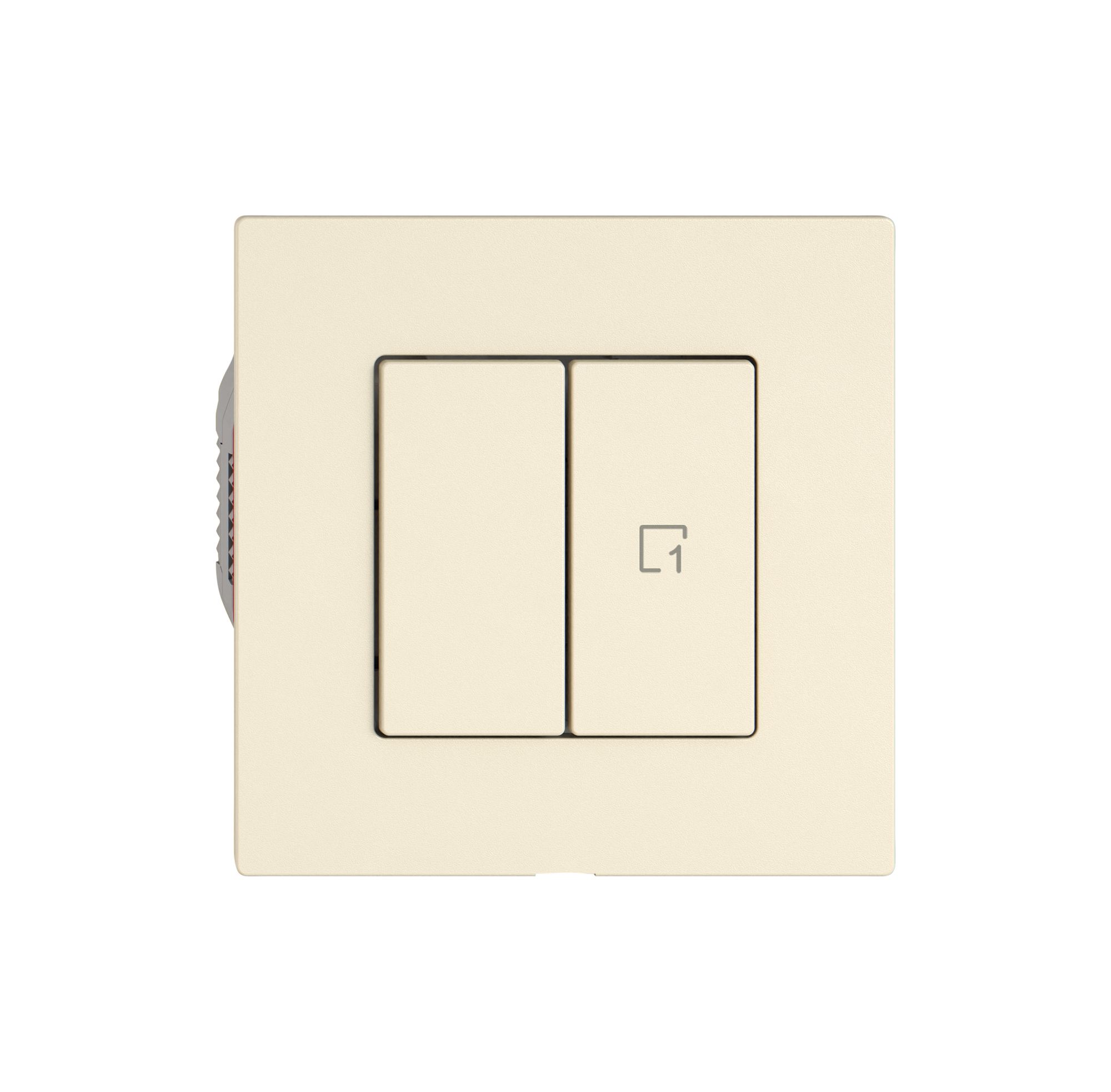 Interruttore a puls.EDIZIO.liv Wiser SNAPFIX® 1 canale 1 scena 2 tasti cr