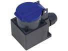 Presa AP Steffen 1×T23 1P 16A 250V IP55 coperchio blu, nero