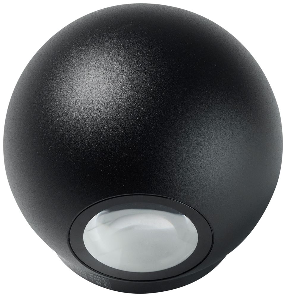 Applique LED Sir Heian SPHERA 6W 875lm 857 IP65 REG dir./indir.Ø95mm nero