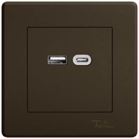 Prise de charge USB ENC EDIZIO.liv SNAPFIX® 230VAC 18W 1×USB A 1×USB C br