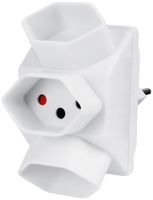 Mehrfachstecker Steffen 3×T13 sternförmig 10A 230V IP20 weiss