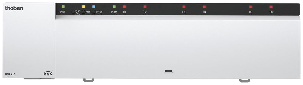 Actionneur de chauffage Theben HMT 6 S KNX, pour 6 servomoteurs thermiques