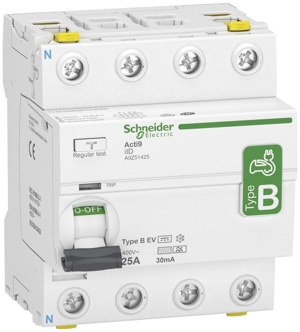 Interruttore differenziale SE Acti9 tipo B-EV 25A 30mA 4P 400V