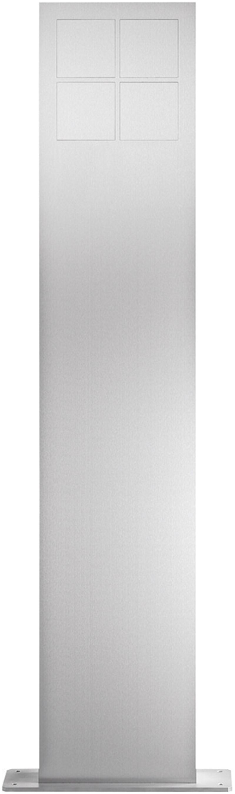 Standsäule Hager elcom.modesta 2×2 2-Draht Edelstahl matt