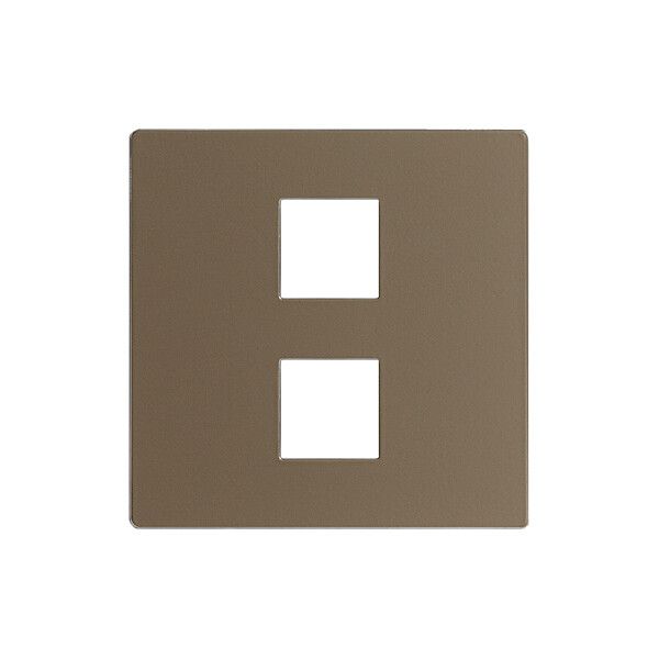 Placca frontale EDIZIOdue elegance per tasto doppio hazel