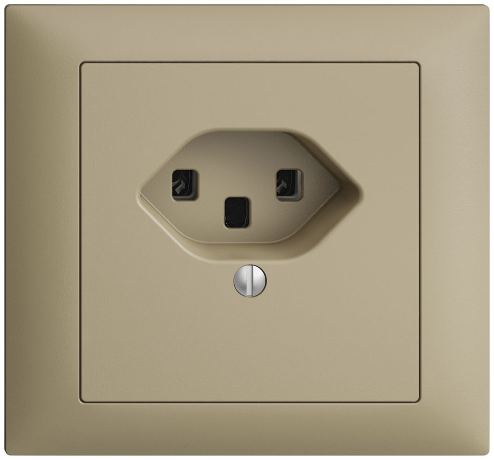 EB-Steckdose EDIZIOdue T23 16A sand, Schraubklemmen