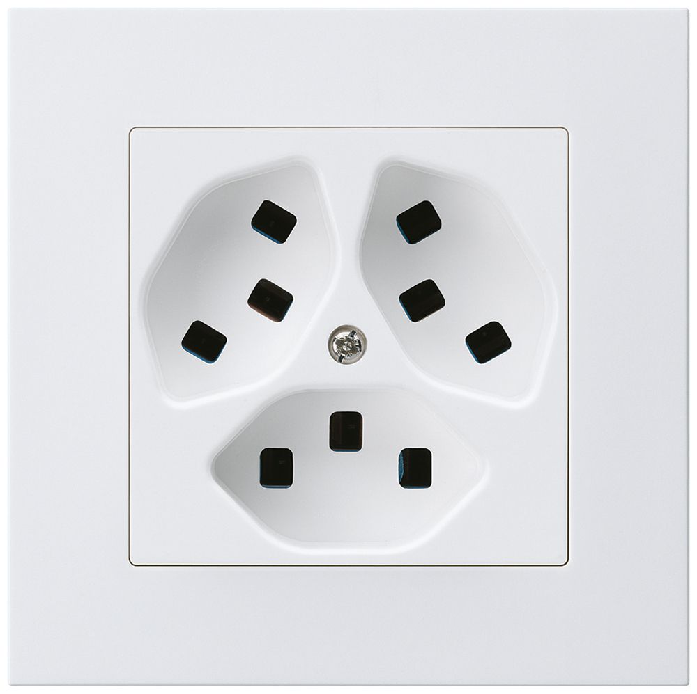 UP-Steckdose Hager kallysto.pro 3×T23 C ultraweiss