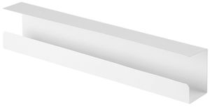 Canalina cavi sotto-tavolo VALUE 600×114×76mm, lamiera d'acciaio bianco