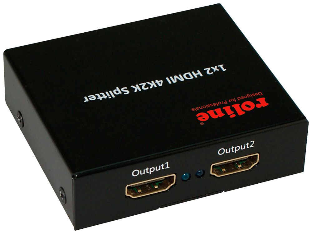 Ripartitore audio/video ROLINE IN:1×HDMI → OUT:2×HDMI 4K UHD 3D HDCP 1.3 nero