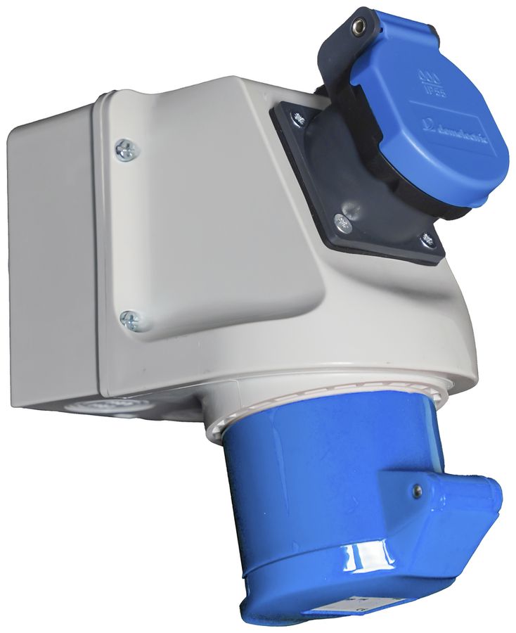 Prise AP Walther Mini-Kombi CEEtyp 1×CEE 16 IP44 +T23 IP44 Push-In