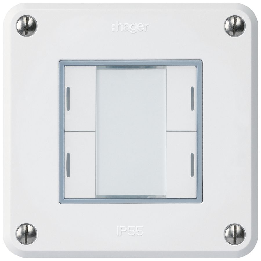 UP-Taster robusto C KNX 4× RGB LED s/e-link weiss