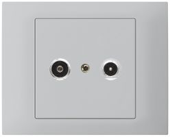 EB-Antennendose kallysto R-TV Bauart T mit EB-Dose G3 14dB 2GHz hellgrau