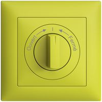 Kit frontal EDIZIOdue Ouvert->I<-Fermé lemon 88×88mm pour contact pivotant