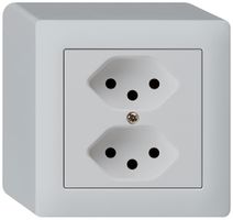 AP-Steckdose kallysto 2×T13 hellgrau