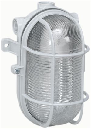 Armatur Bebilux oval 60W E27 IP44 grau 192mm
