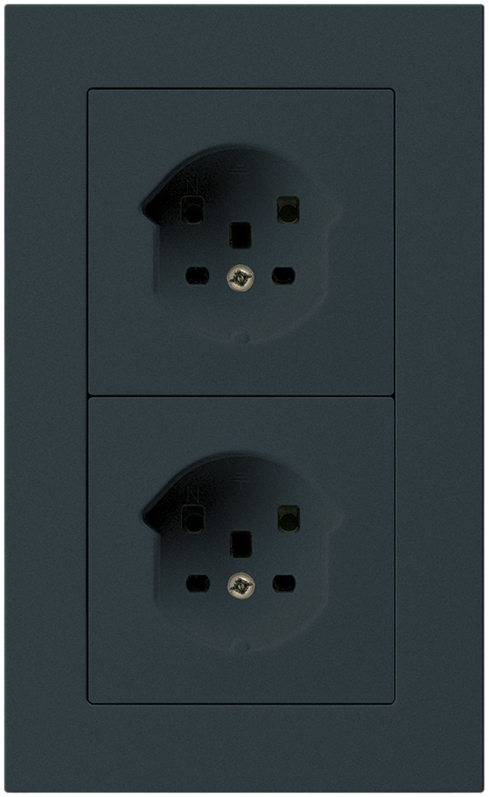 UP-Kombi 2×1 HA kallysto.pro 2×Typ 25 mit Steckklemmen schwarz