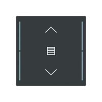 Tasterabdeckung ABB SIDUS touch 1-fach "Wippe-Jalousie" anthrazit