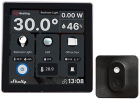 UP-Touchpanel Shelly Wall Display Bt/Wi-Fi Aluminium 85×30mm schwarz