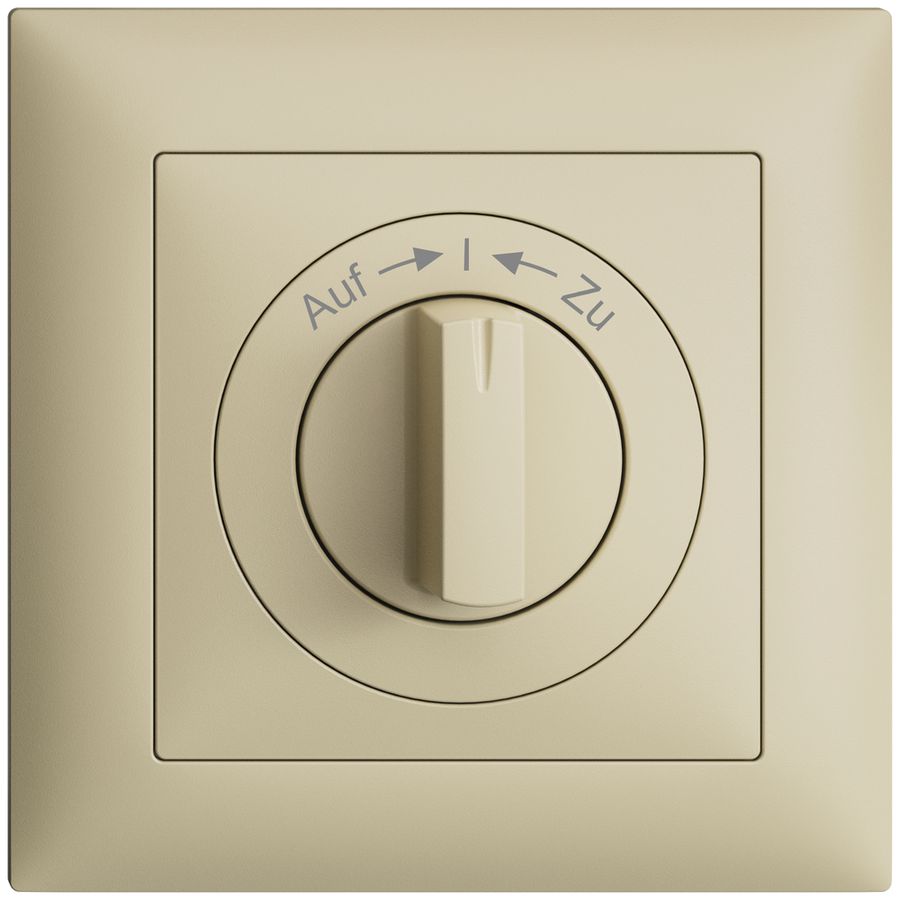 Kit frontal EDIZIOdue Auf->I<-Zu vanille 88×88mm pour contact pivotant