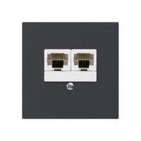 UP-Dose kallysto 2×RJ45u getrennt schwarz
