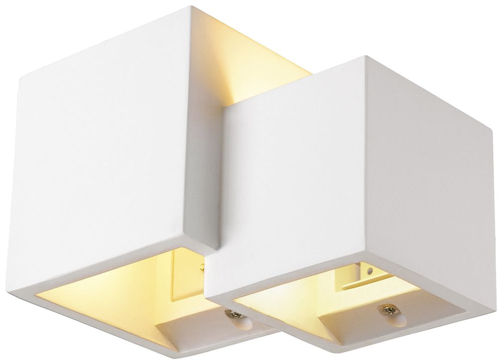 Applique SLV PLASTRA CUBES QT14 G9 2×7.5W VAR 197×115×115mm blanc