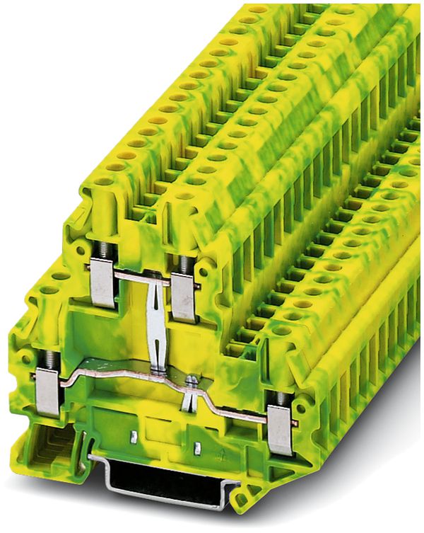 Borne de jonction 2 étages 0.14…6mm² vert/jaune AWG26…10