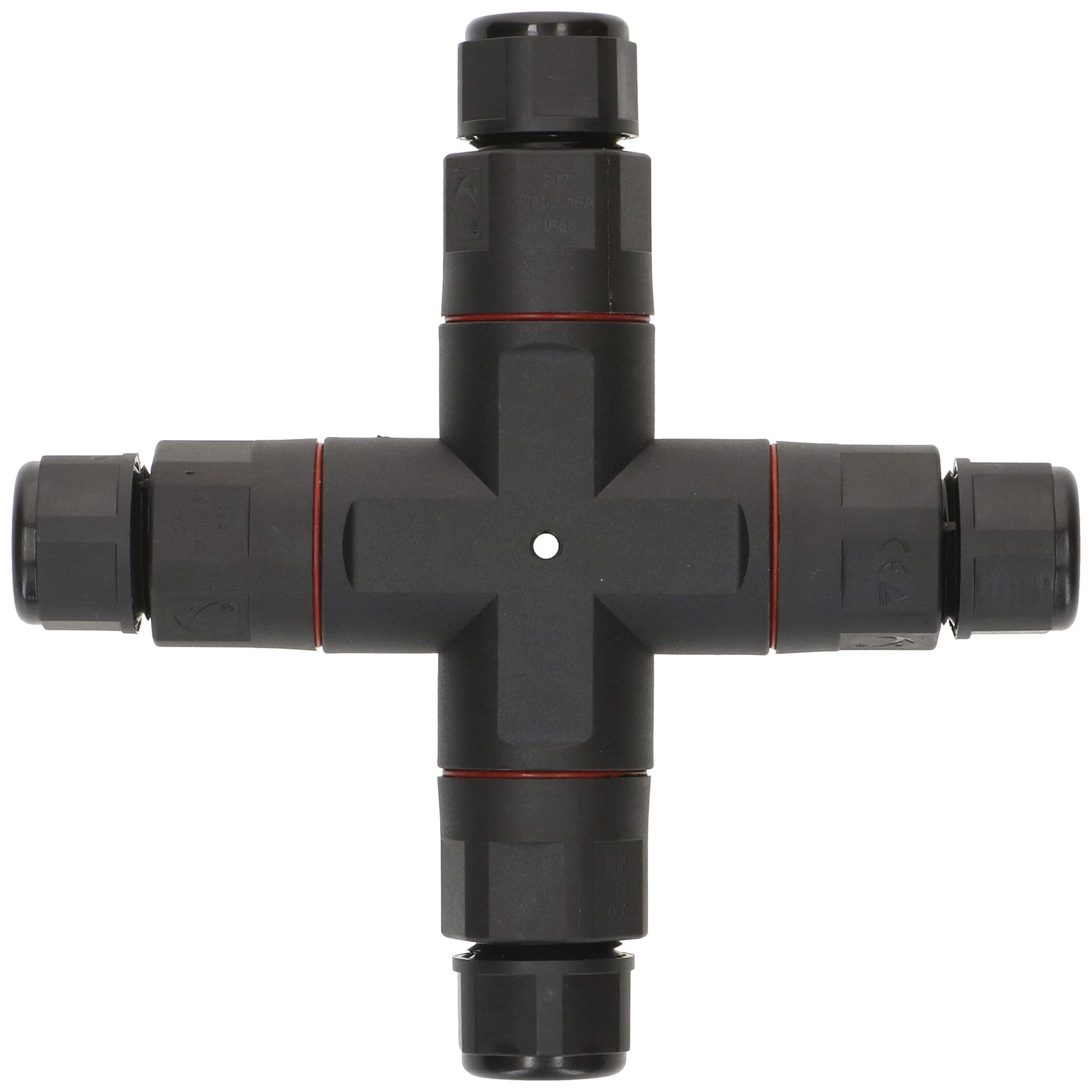 Raccord de câble MH dérivation X 3×0.5…2.5mm² Ø6.5…11mm Ø30×147×147mm IP68 noir